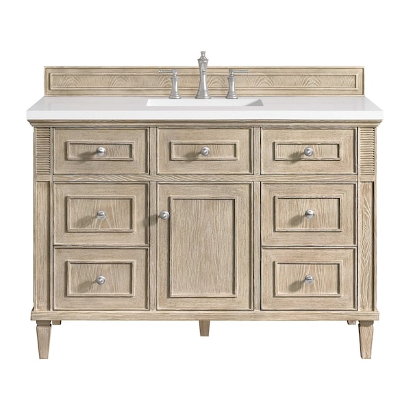 James Martin Vanities 48'' Single Vanity, Whitewashed Oak 424-V48-M-WWO - main